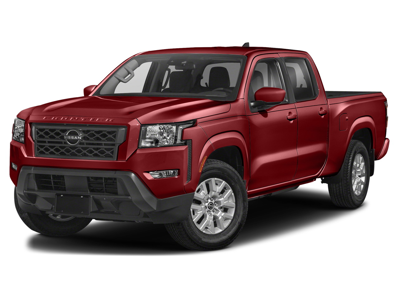 2022 Nissan Frontier SV in Cardinal Red Tricoat — front three-quarter view
