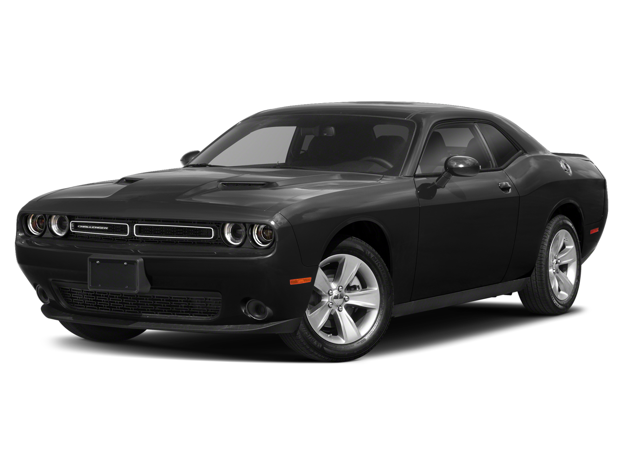 2023 Dodge Challenger SXT in Pitch Black Clearcoat — front three-quarter view