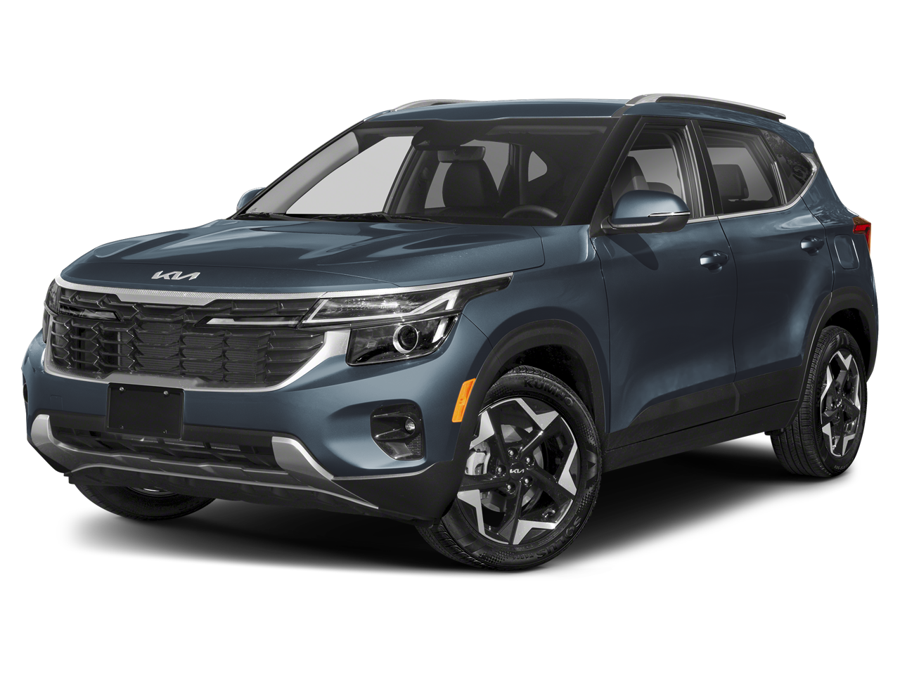 2024 Kia Seltos EX in Gravity Gray — front three-quarter view