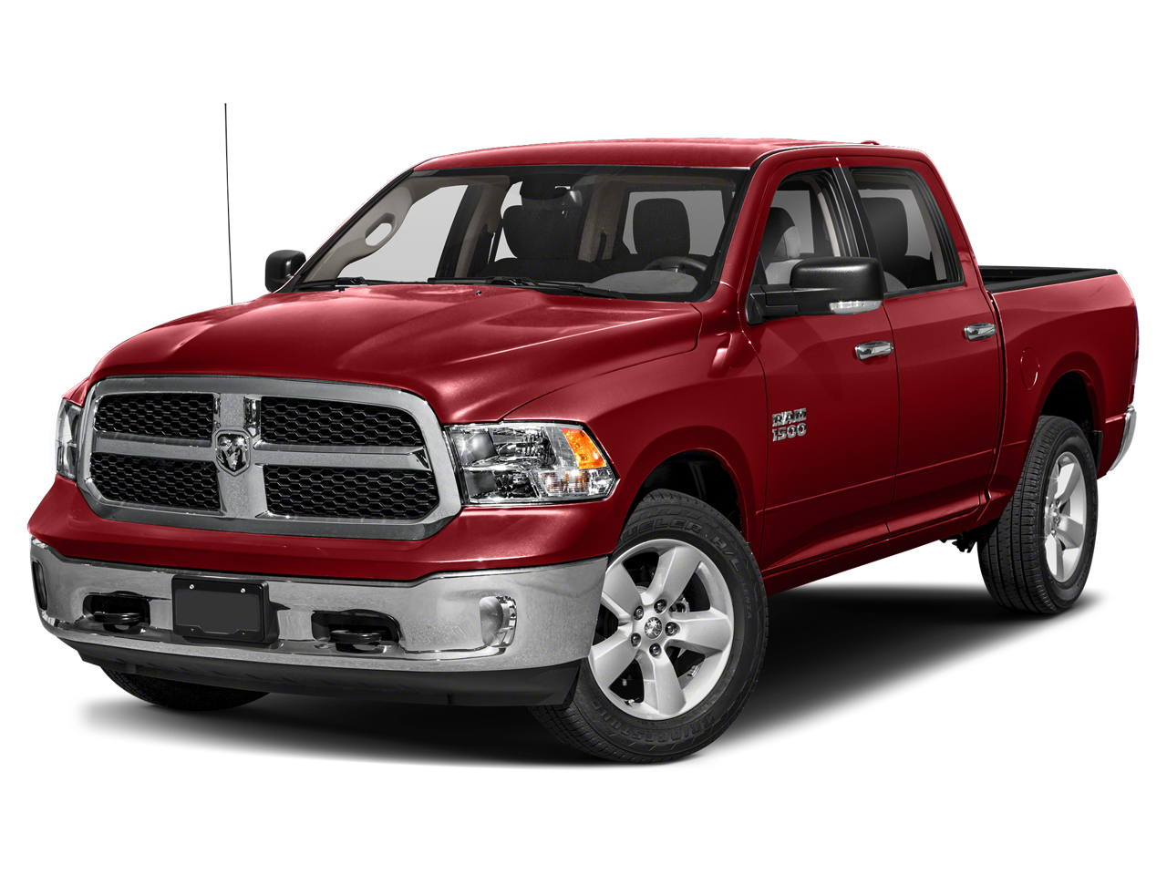 2024 RAM 1500 Classic Warlock in Flame Red Clearcoat — front three-quarter view