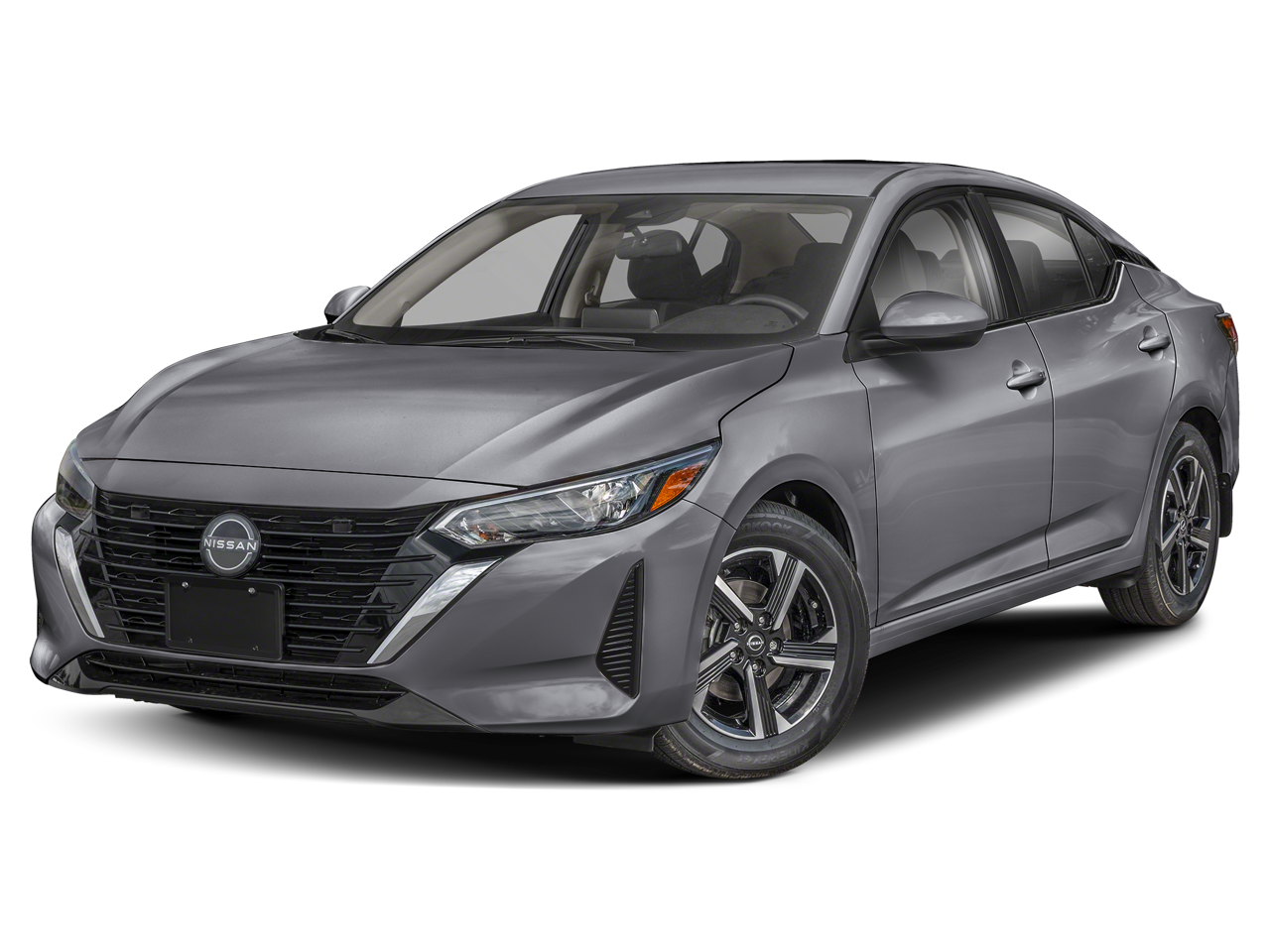 2025 Nissan Sentra SV in Atlantic Gray Metallic — front three-quarter view