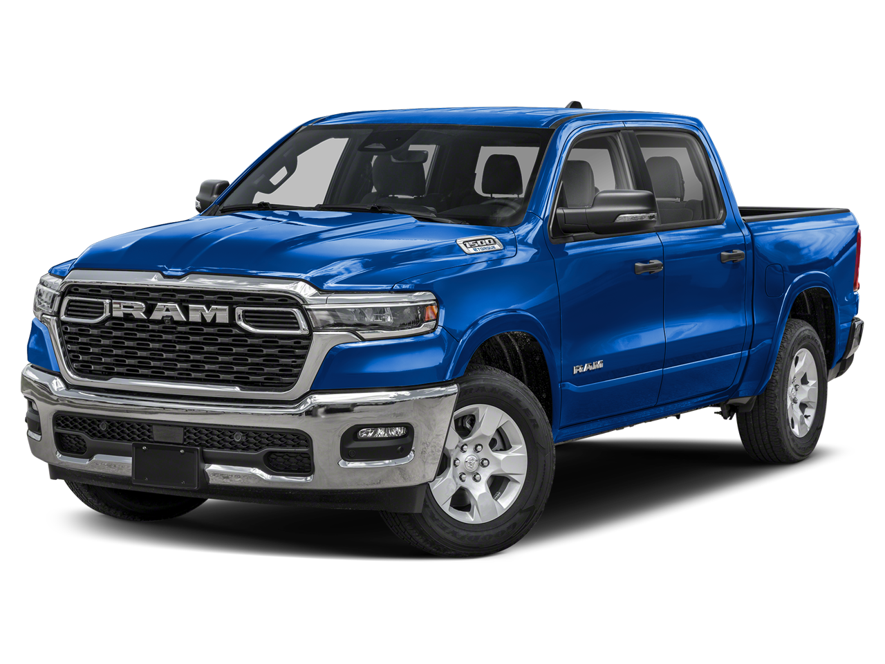 2025 RAM 1500 Big Horn in Hydro Blue Pearlcoat — front three-quarter view