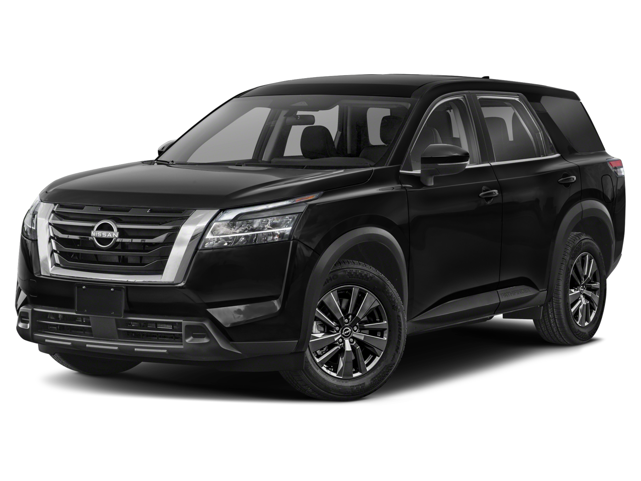 2022 Nissan Pathfinder S in White — front three-quarter view