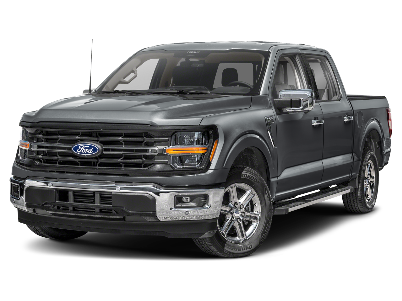 2025 Ford F-150 XLT in Blue Metallic — front three-quarter view
