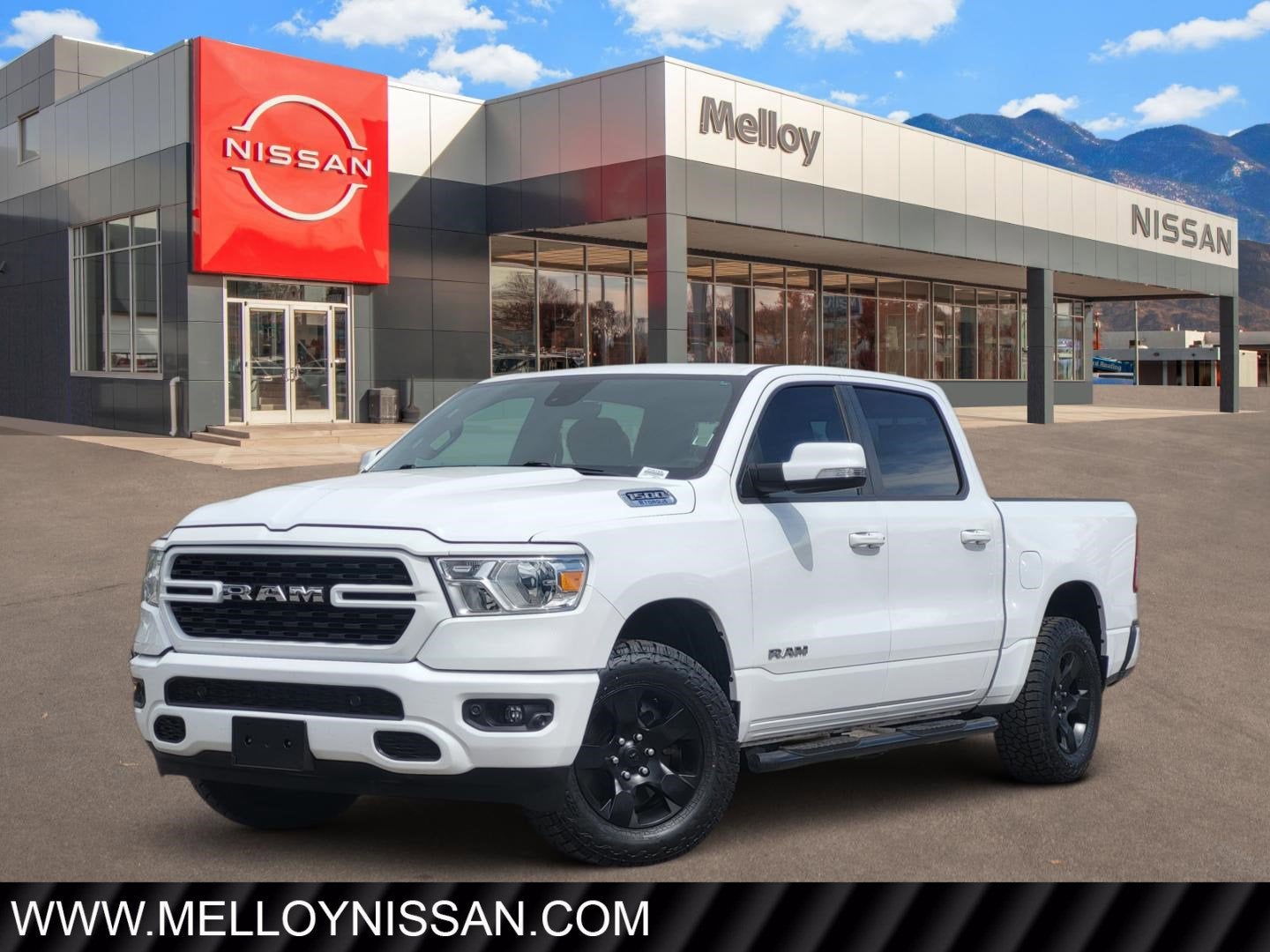 2022 RAM 1500 Big Horn in Bright White Clearcoat — front three-quarter view