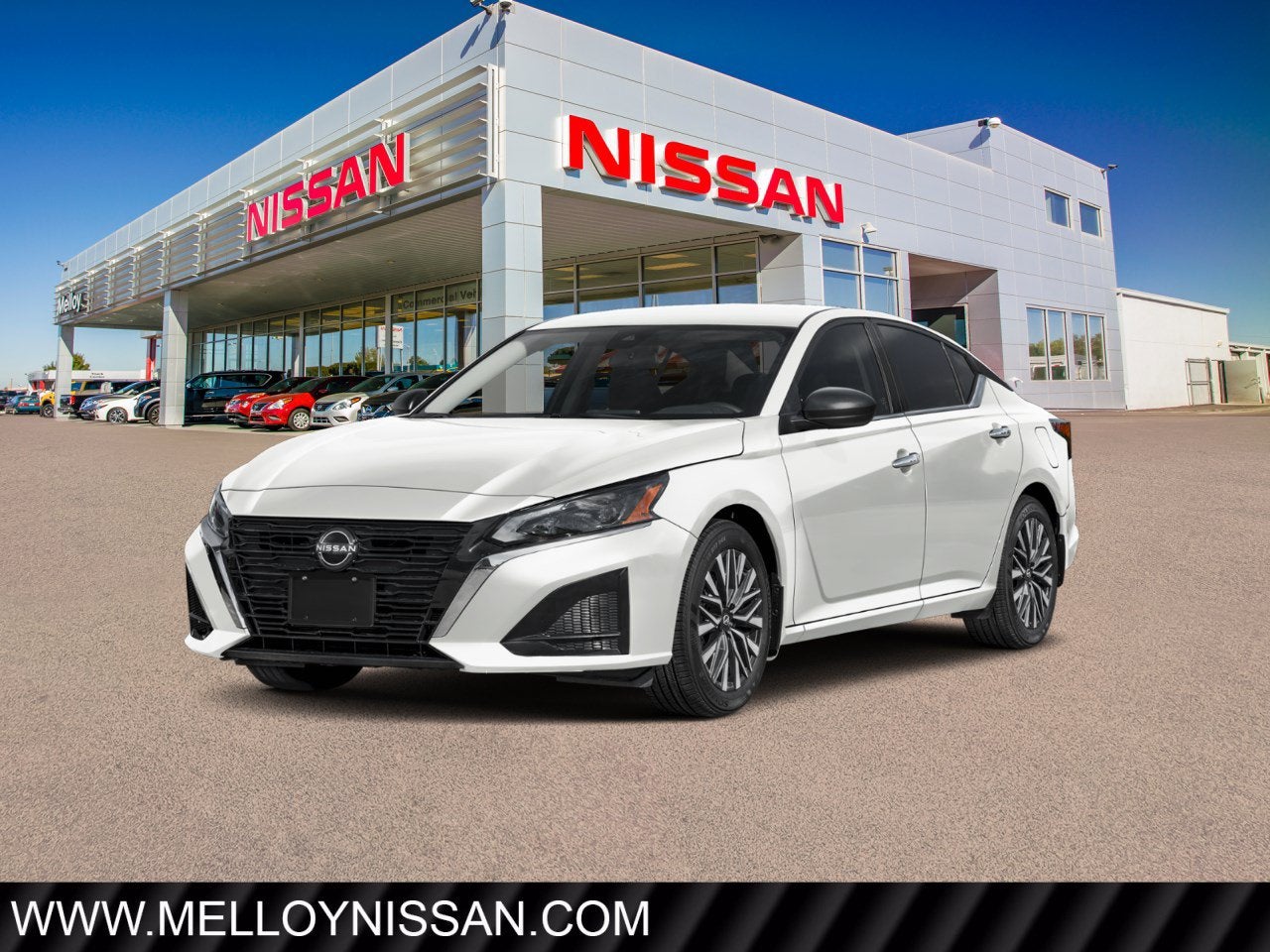 2026 Nissan Altima SV FWD in Pearl White Tricoat — front three-quarter view