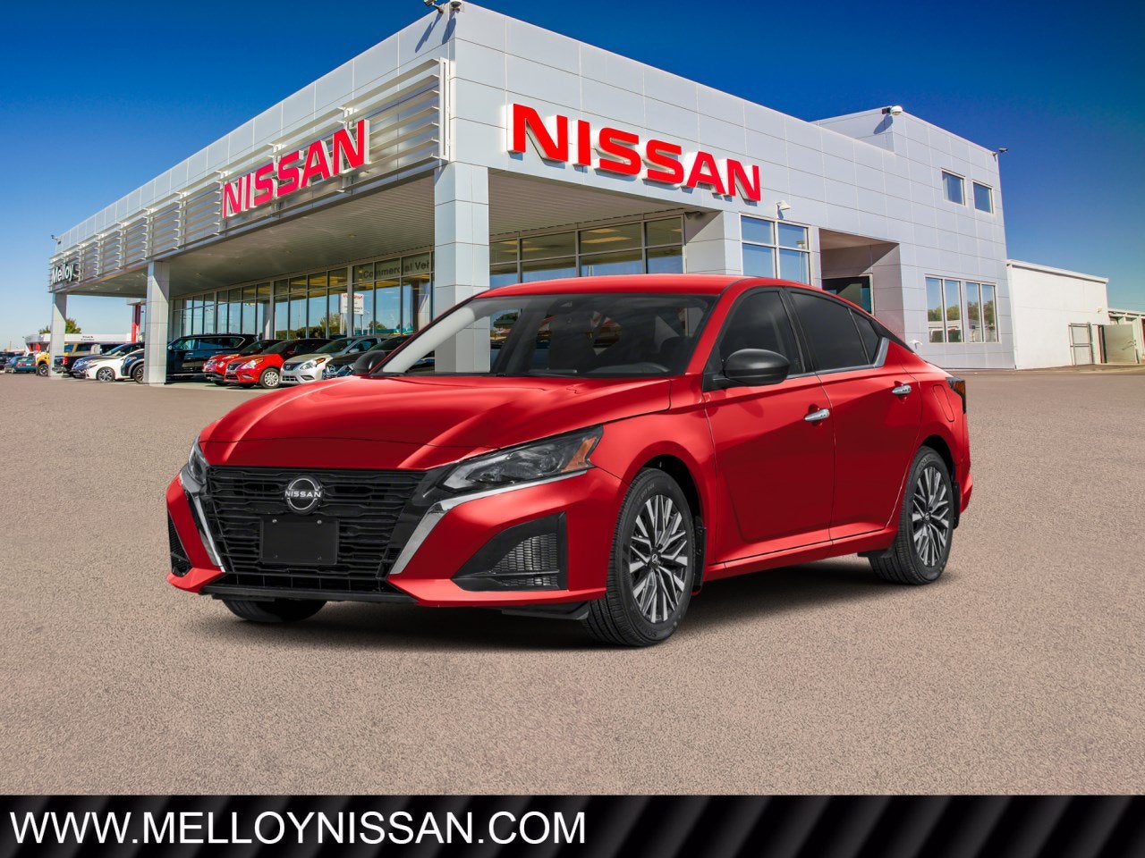 2026 Nissan Altima SV FWD in Scarlet Ember Tintcoat — front three-quarter view