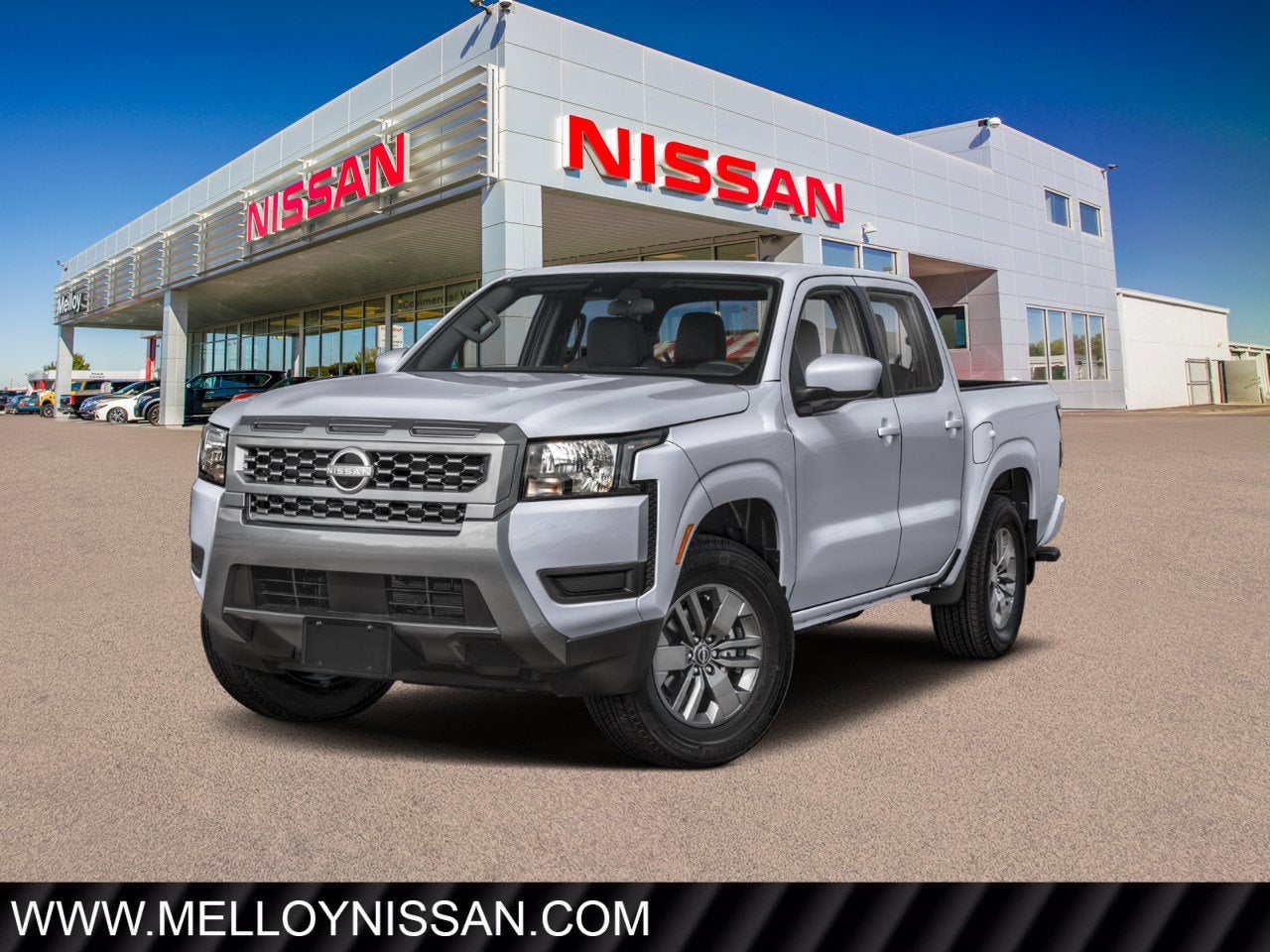 2026 Nissan Frontier Crew Cab 4x4 SV in Boulder Gray Pearl — front three-quarter view