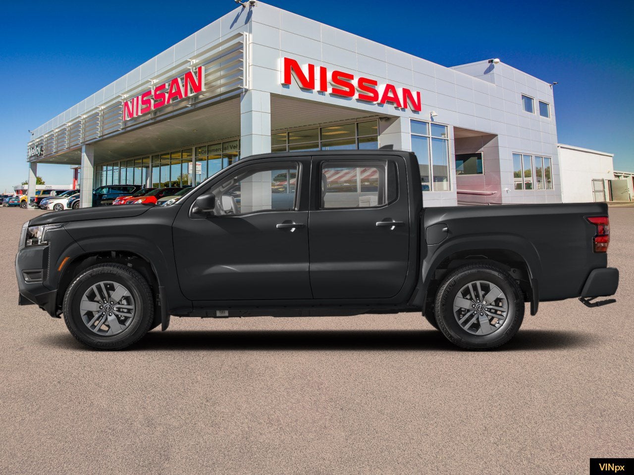 2026 Nissan Frontier — rear three-quarter view