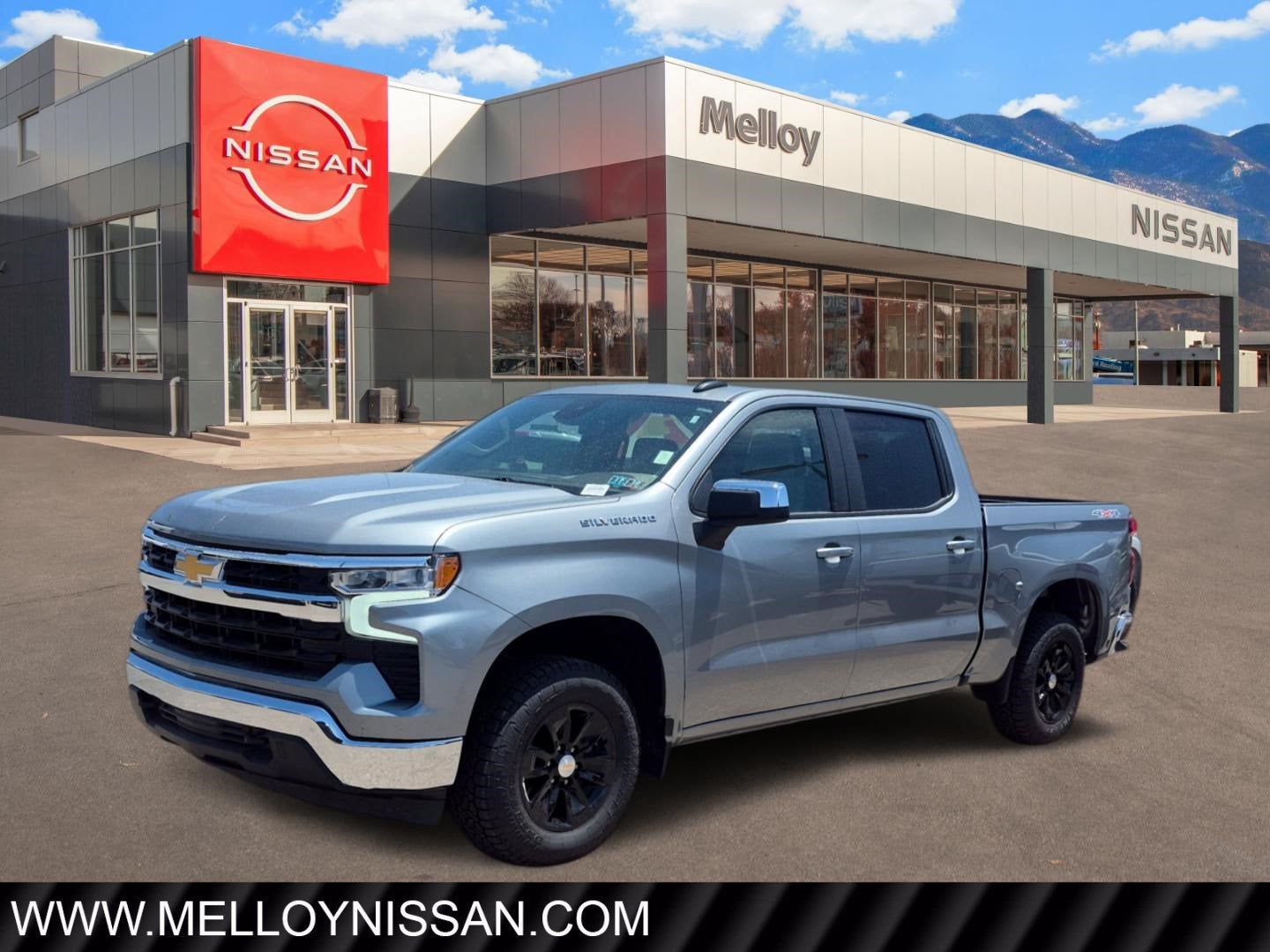 2025 Chevrolet Silverado 1500 LT in Sterling Gray Metallic — front three-quarter view