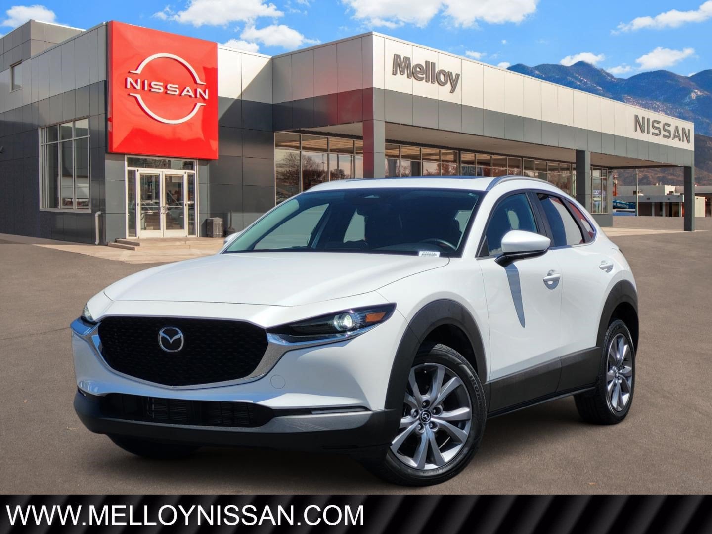 2025 Mazda Mazda CX-30 2.5 S Preferred Package in Snowflake White Pearl Mica — front three-quarter view