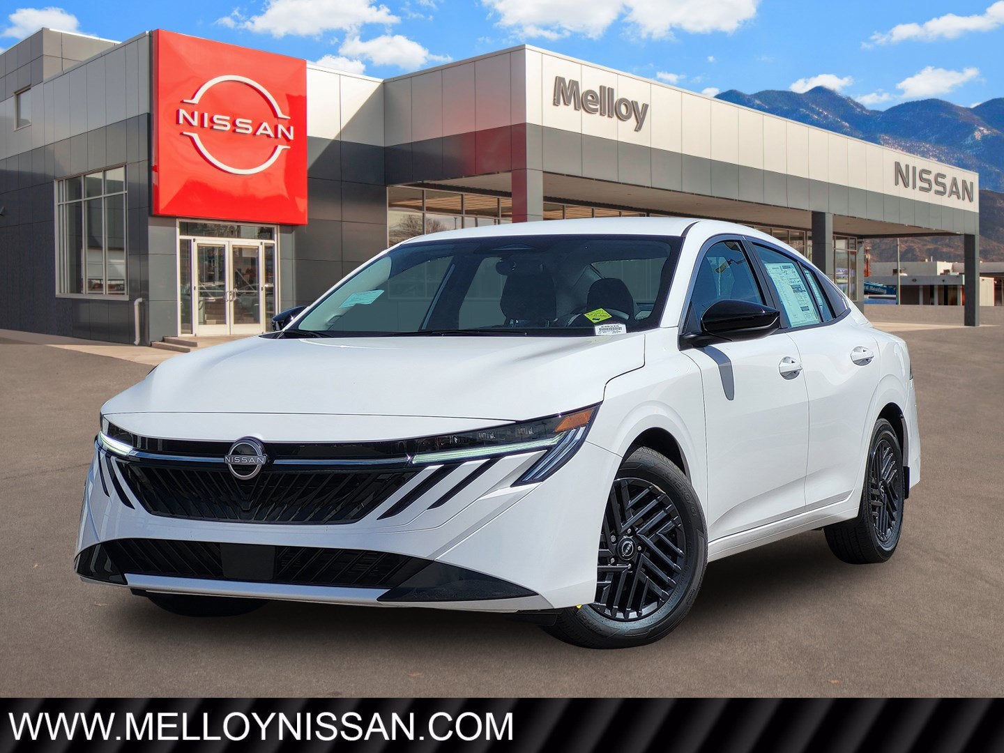 2026 Nissan Sentra SV Sedan in Fresh Powder — front three-quarter view