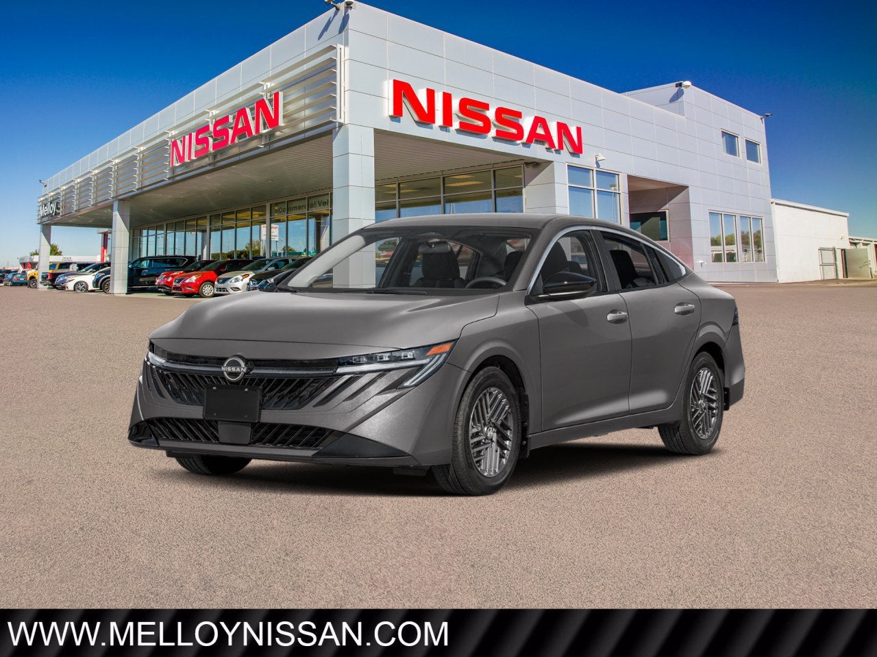 2026 Nissan Sentra SV Sedan in Gun Metallic — front three-quarter view