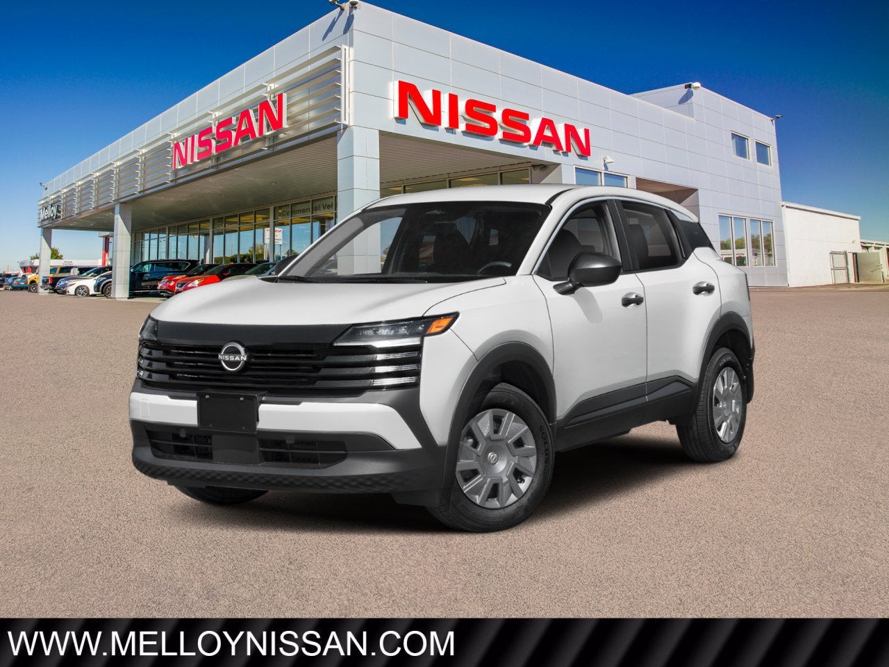 2026 Nissan Kicks S AWD in Fresh Powder — front three-quarter view