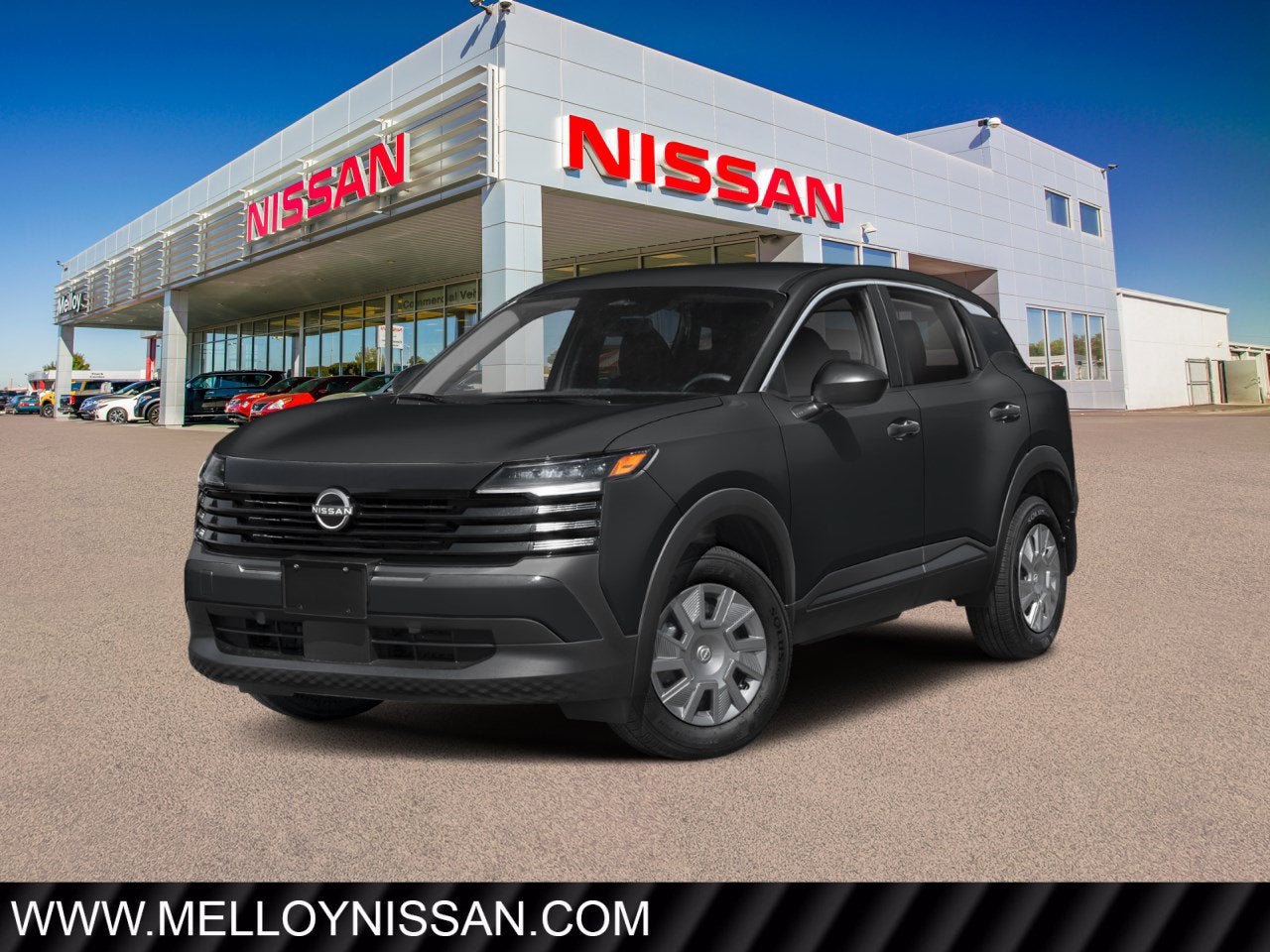 2026 Nissan Kicks S AWD in Super Black — front three-quarter view