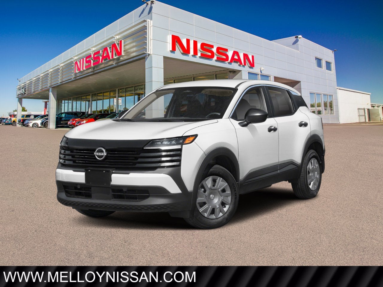 2026 Nissan Kicks S AWD in Fresh Powder — front three-quarter view