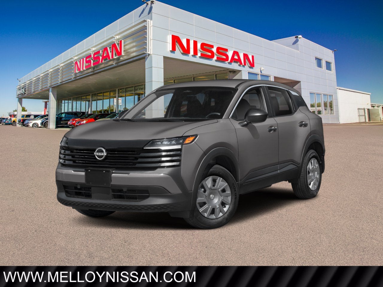 2026 Nissan Kicks S FWD in Gun Metallic — front three-quarter view