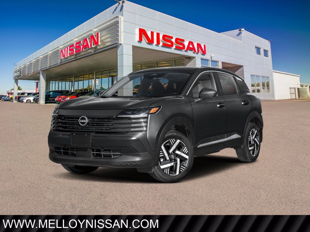 2026 Nissan Kicks SV AWD in Super Black — front three-quarter view