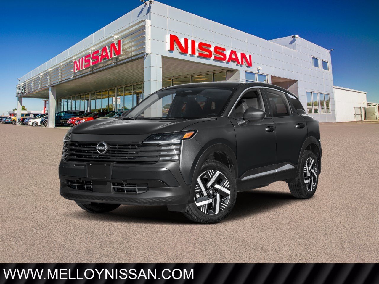 2026 Nissan Kicks SV AWD in Super Black — front three-quarter view