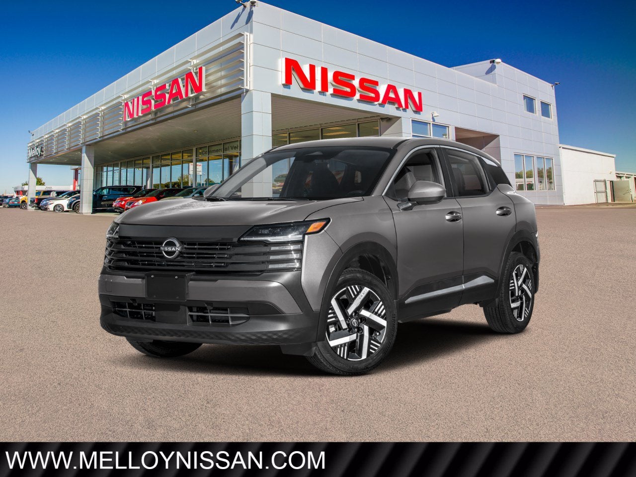 2026 Nissan Kicks SV AWD in Gun Metallic — front three-quarter view
