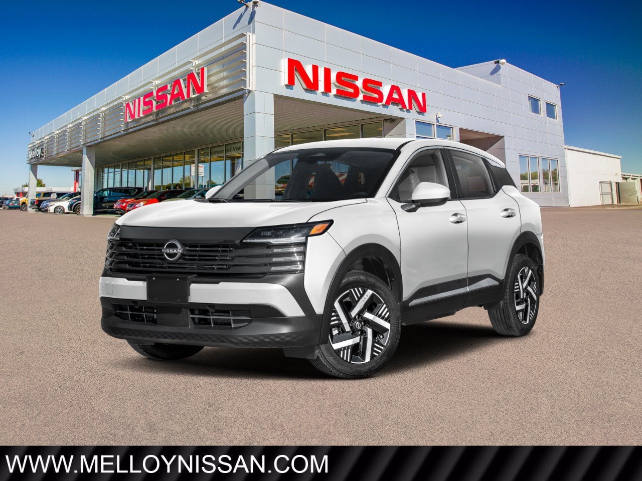 2026 Nissan Kicks SV AWD in Fresh Powder — front three-quarter view