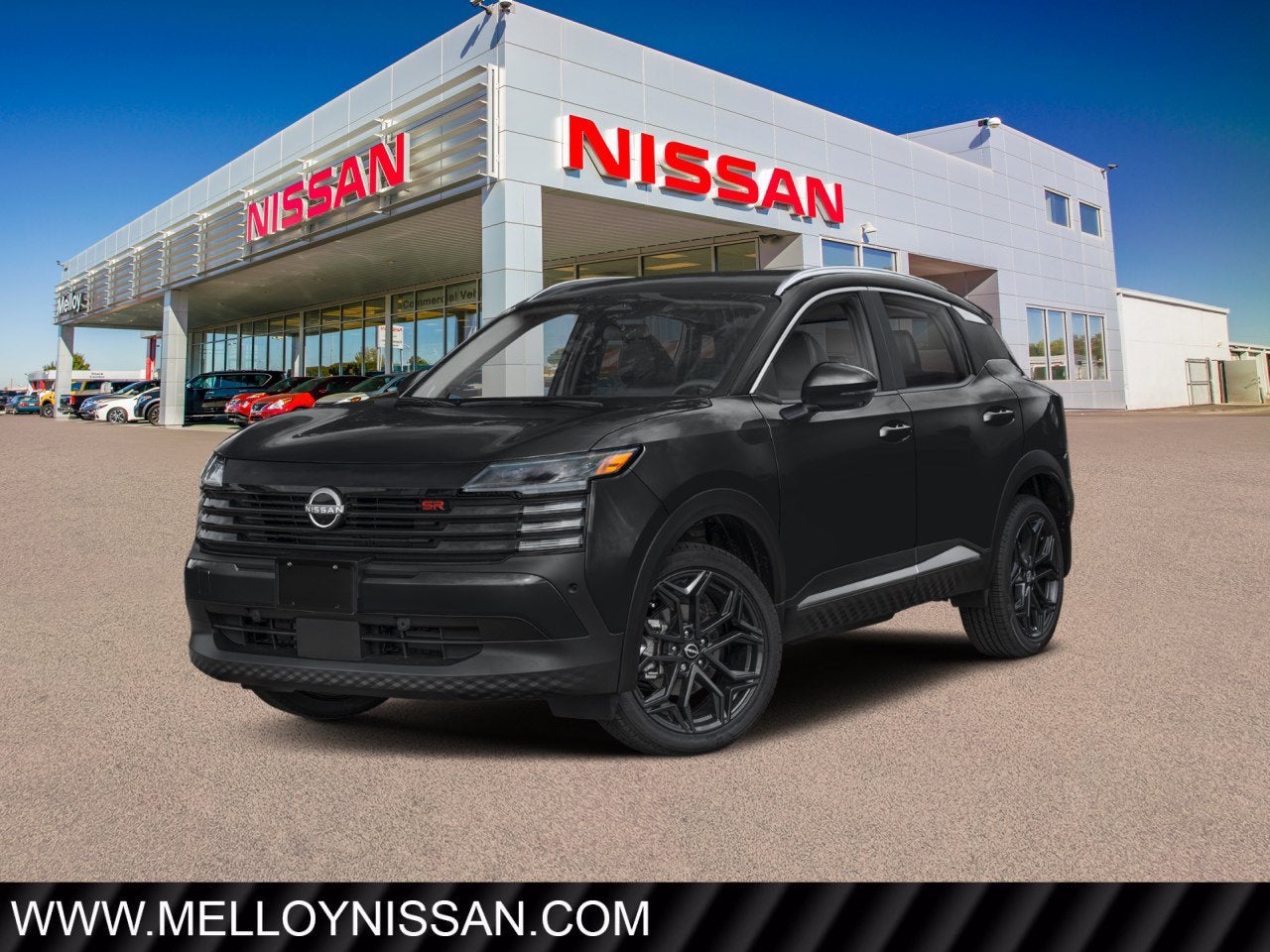 2026 Nissan Kicks SR AWD in Super Black — front three-quarter view