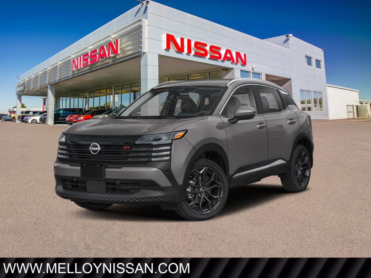 2026 Nissan Kicks SR AWD in Gun Metallic — front three-quarter view
