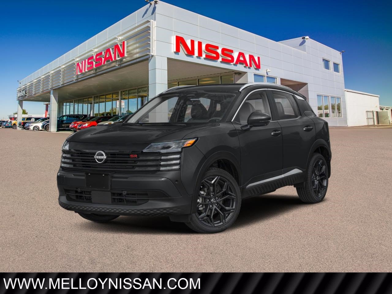 2026 Nissan Kicks SR AWD in Super Black — front three-quarter view