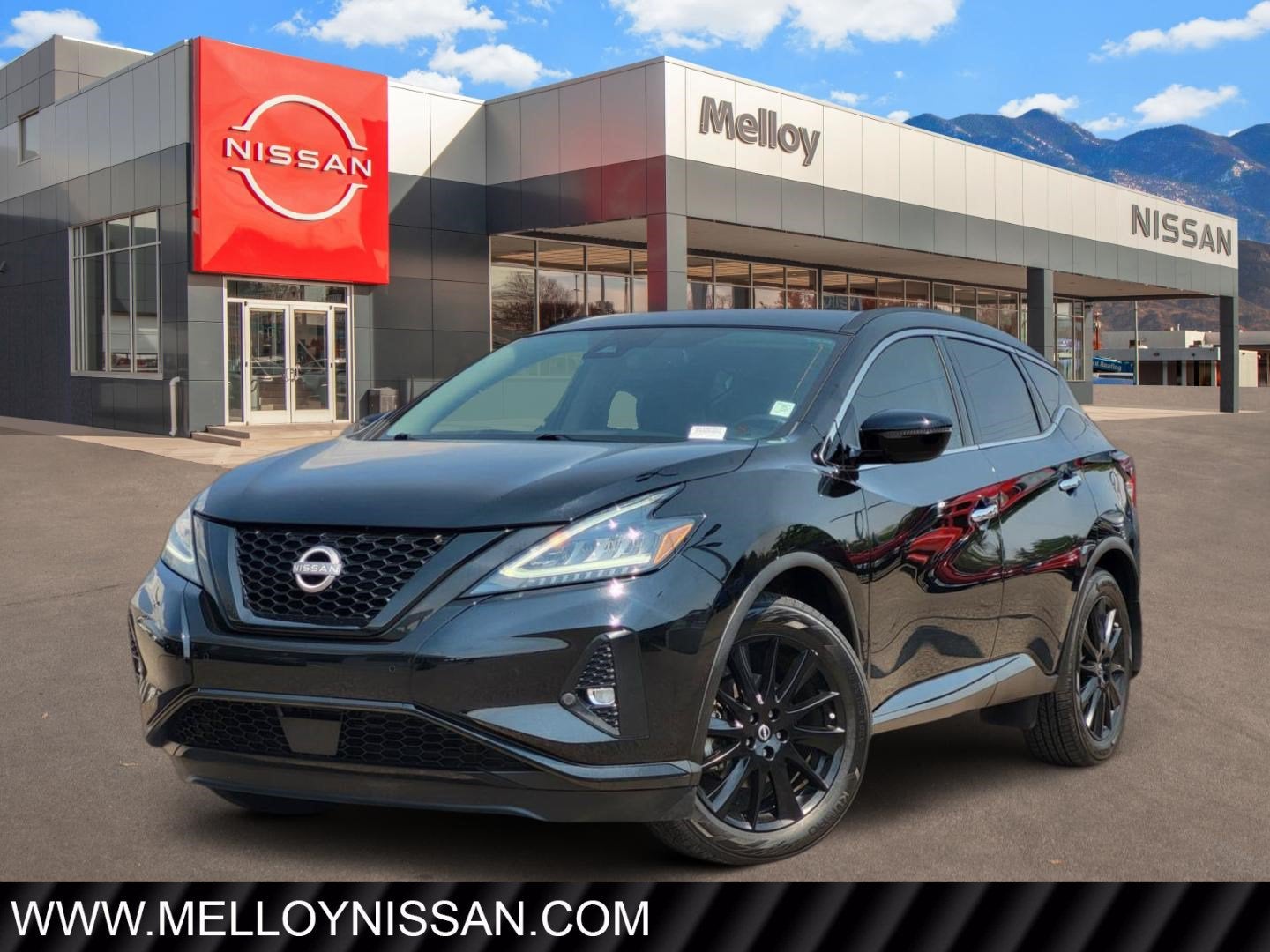2023 Nissan Murano SV in Super Black — front three-quarter view
