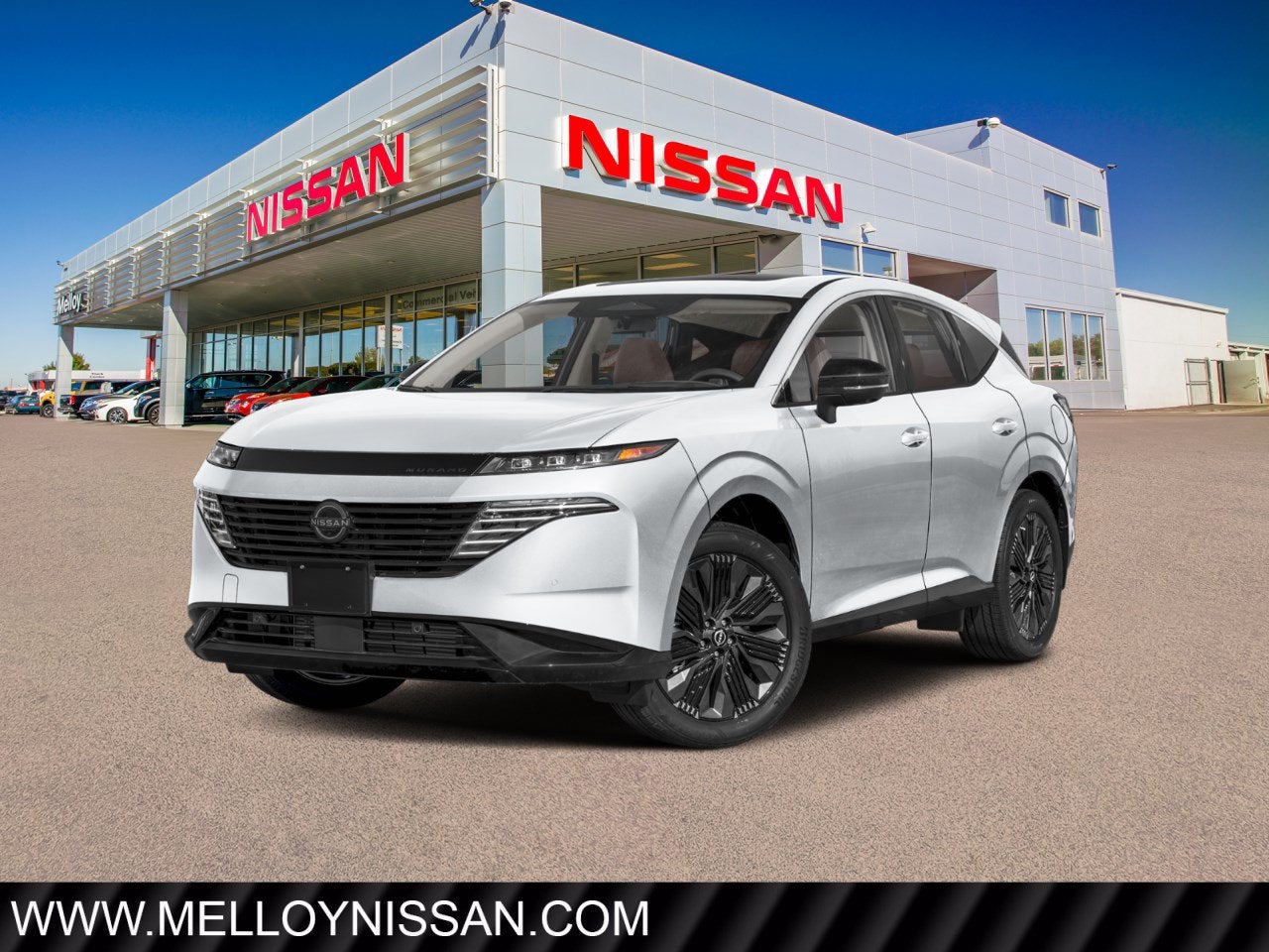 2026 Nissan Murano AWD Platinum in Everest White Pearl Tricoat — front three-quarter view