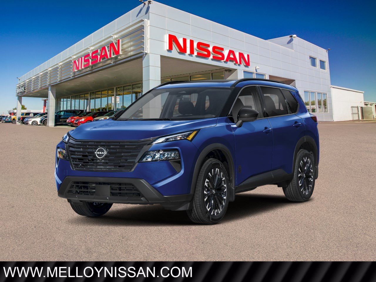 2026 Nissan Rogue 2026.5 AWD Dark Armor in Deep Ocean Blue Pearl — front three-quarter view