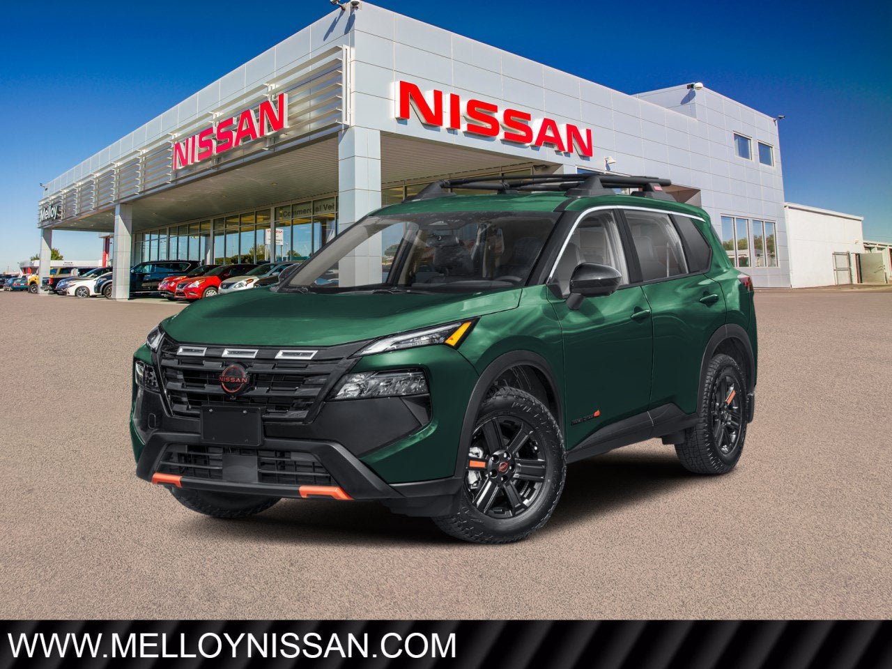 2026 Nissan Rogue 2026.5 AWD Rock Creek in Obsidian Green — front three-quarter view