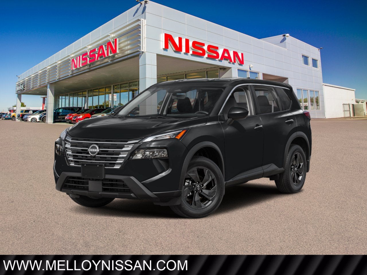 2026 Nissan Rogue 2026.5 AWD SV in Super Black — front three-quarter view