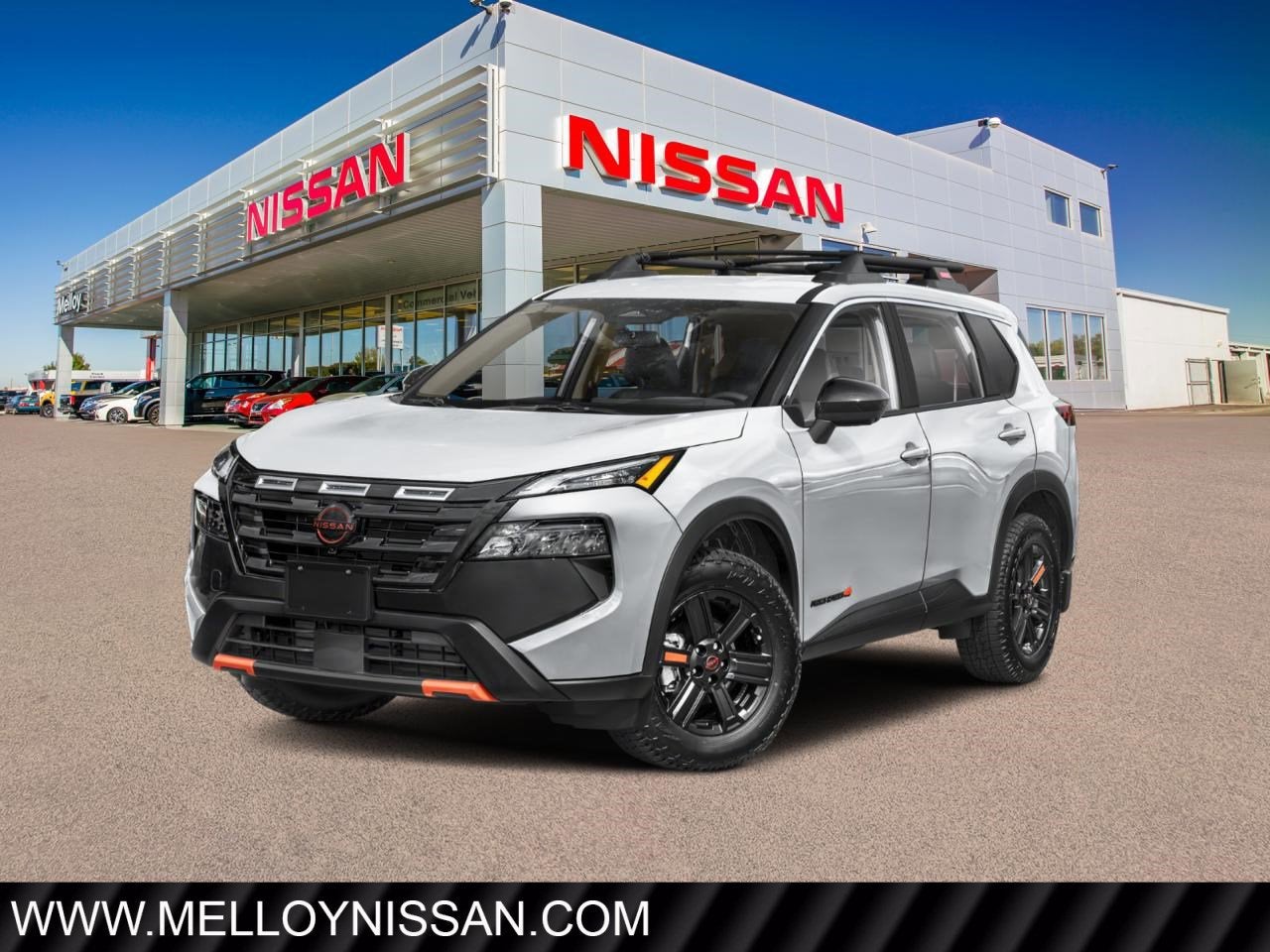 2026 Nissan Rogue 2026.5 AWD Rock Creek in Everest White Pearl Tricoat — front three-quarter view