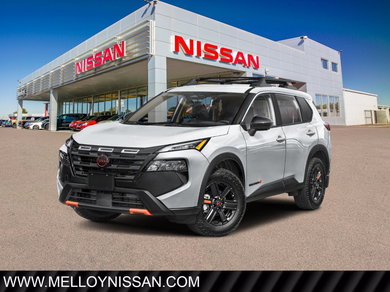 2026 Nissan Rogue 2026.5 AWD Rock Creek in Everest White Pearl Tricoat — front three-quarter view