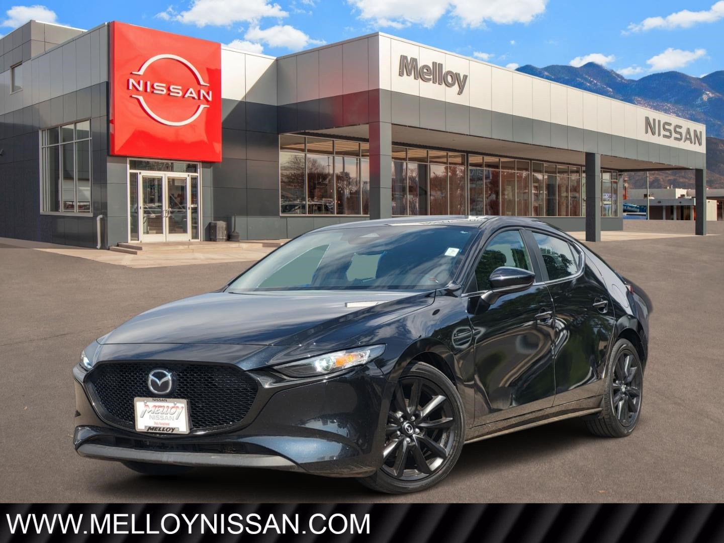 2024 Mazda Mazda3 Hatchback 2.5 S Select Sport in Jet Black Mica — front three-quarter view