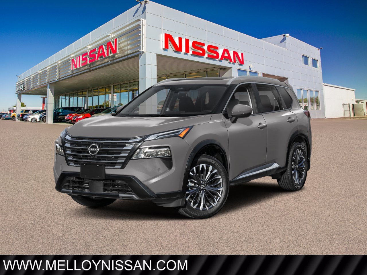 2026 Nissan Rogue 2026.5 AWD Platinum in Gun Metallic — front three-quarter view